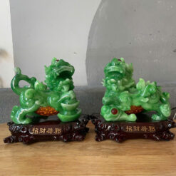 Tượng Tỳ Hưu Ôm Vàng Kích Thước Cao 17cm Ngang 17cm