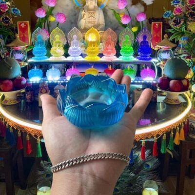 Đế Nến Hoa Sen Để Bàn Thờ Cúng Kích Thước 6cm.