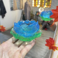 Đế Nến Hoa Sen & Lá Sen Poly Cao Cấp